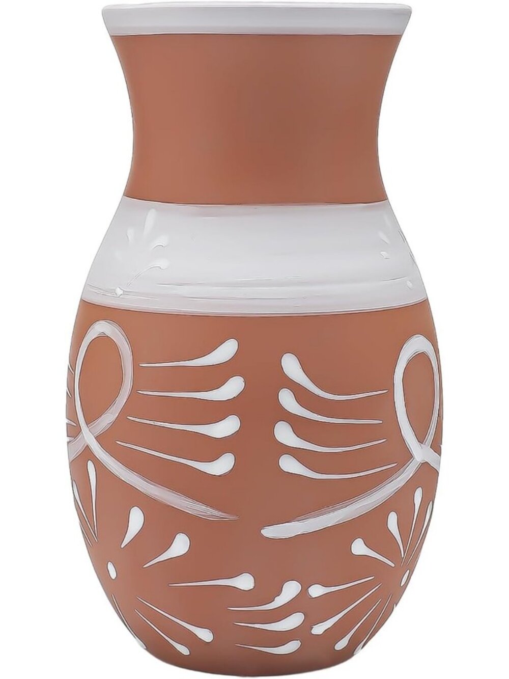Handcrafted 9.5-Inch Mexican Clay Vase for Cielito Lindo Party Decor